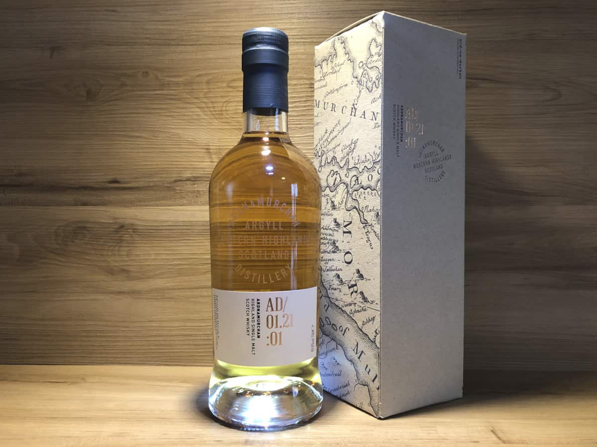Probierflasche Ardnamurchan AD 01.21:01 <br> 2. Release <br> 46.8% <br> 5cl 1 Probierflasche Ardnamurchan AD 01.21:01 <br> 2. Release <br> 46.8% <br> 5cl