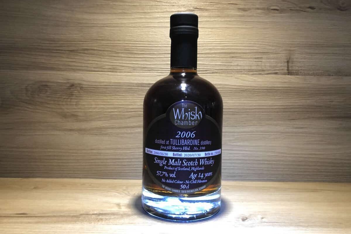 Tullibardine First Sherry 14 Jahre <br> Whisky Chamber <br> 57.7% <br> 50cl 1 Tullibardine First Fill Sherry 14 Jahre, the Whisky Chamber, Limitierte Flaschen bei Scotchsense teilen und kaufen