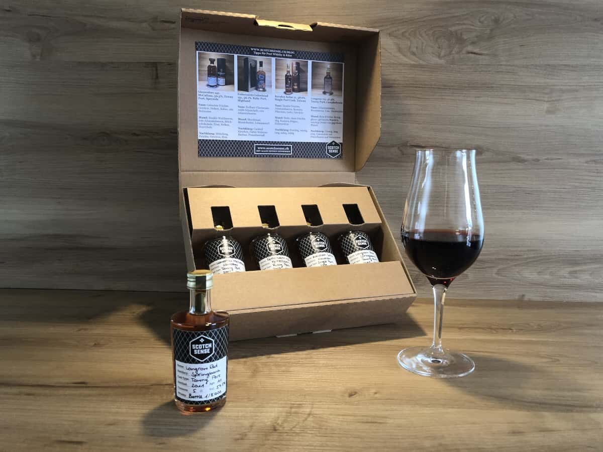 Whisky Tastingset Port Longrow Tawny Port Springbank, Scotch Sense Whisky Rarity
