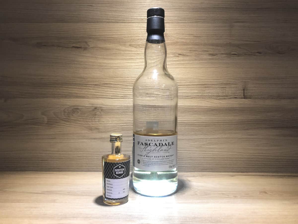 1552 Scotchsense Probierflasche Adelphi Highland Park Fascadale Whisky Sample Adelphi Whisky Raritäten Adelphi Highland Park Fascadale Whisky Sample Adelphi Whisky Raritäten