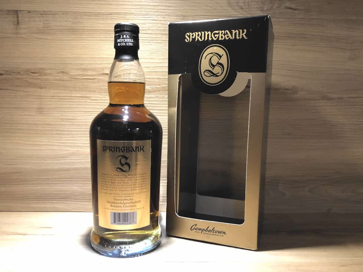 Springbank 21 Single Cask Hanseatische Weingesellschaft 47.5%, Scotch Sense Springbank Whisky Rarität kaufen