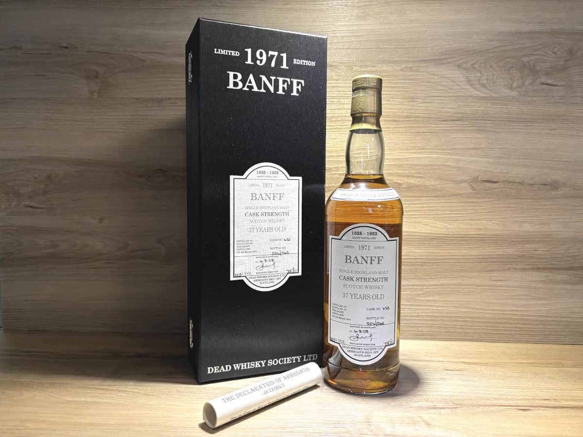 Banff 1971 37 years Dead Whisky Society, Whisky Tasting Set, Whisky Rarity
