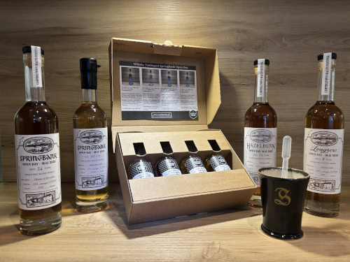 Whisky Geschenke bei Scotch Sense by Wicki, Whisky Tasting Set Springbank Open Day, Scotch Whisky Tasting Set und Adelphi Whisky Raritäten bei Scotch Sense im Online Shop bestellen